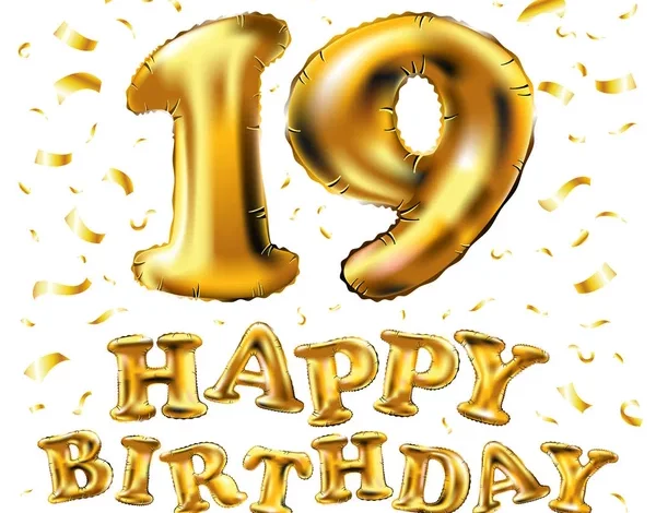Depositphotos 181437384 Stock Illustration 19 Years Anniversary Happy Birthday