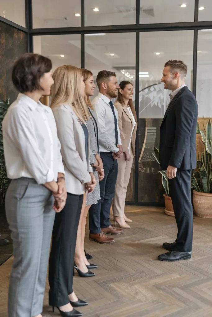 A Photo Of A Team Of Employees Lining Up 0602br Mskc5xdlzbxvrqg S4oubq Yqaktkitxkctwcq